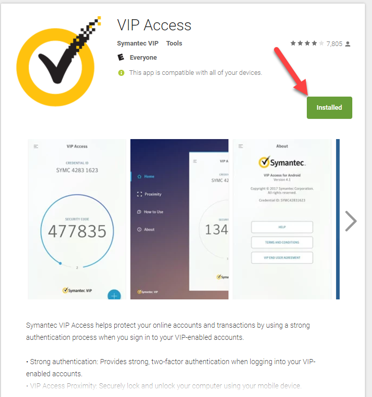 vip access for iphone